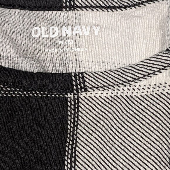 2 Pc Girls' Outfit Black & White Plaid Dress &  Black Pants Sz 8 10 - Picture 4 of 6